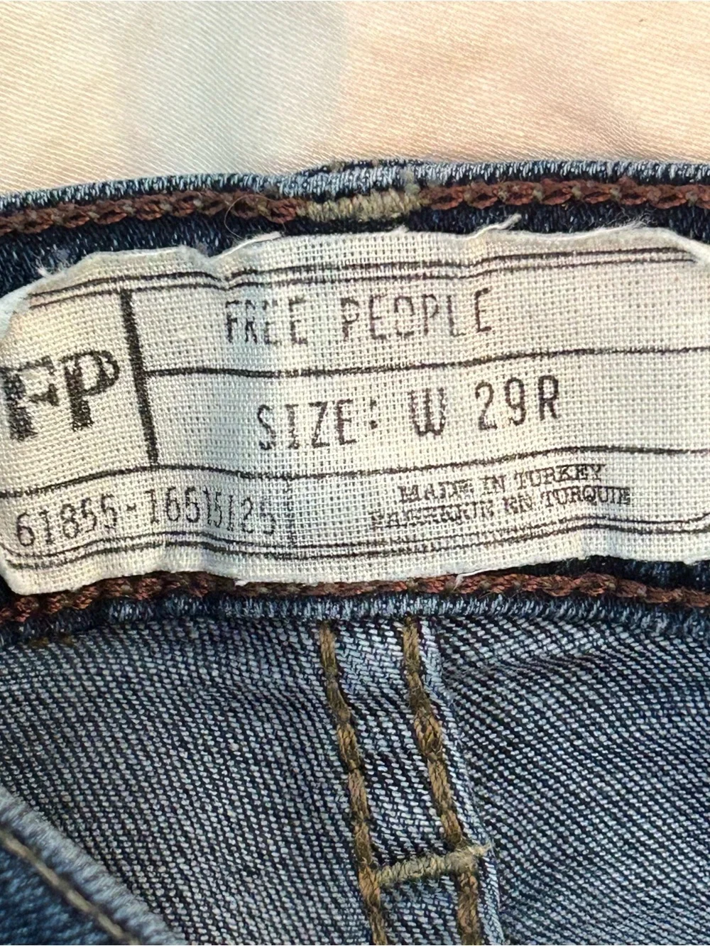 Free People High-Rise Women’s Dark Blue Skinny Jeans Size 29R